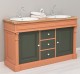 Dulap baie stejar cu 2 lavoare - lavoare incluse in pret - din stejar - Culoare Top_P061 - Cloare Corp_P112 - Culoare Usi si Ser de la Rustic Butique OUTOPS4001 - Culoare Top_P061 - Culoare Corp_P112 - Culoare Usi si Sertare_P115 - TRIPLU COLOR