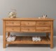 Consola cu 6 sertare si polita inferioara, stejar de la Rustic Butique OPS797 - Culoare_P061 - LACUIT