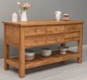 Consola cu 6 sertare si polita inferioara, stejar de la Rustic Butique OPS797 - Culoare_P061 - LACUIT