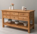 Consola cu 6 sertare si polita inferioara, stejar de la Rustic Butique OPS797 - Culoare_P061 - LACUIT