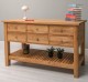 Consola cu 6 sertare si polita inferioara, stejar de la Rustic Butique OPS797 - Culoare_P061 - LACUIT