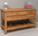 Consola cu 6 sertare si polita inferioara, stejar de la Rustic Butique OPS797 - Culoare_P061 - LACUIT