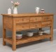 Consola cu 6 sertare cu sine si polita inferioara, stejar - Culoare_P061 - LACUIT de la Rustic Butique OUTOPS797 - Culoare_P061 - LACUIT
