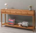 Consola eleganta cu 3 sertare cu sine si polita inferioara, stejar - Culoare_P089 - ULEIAT de la Rustic Butique OUTOPS796 - Culoare_P089 - OILED