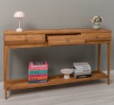 Consola eleganta cu 3 sertare cu sine si polita inferioara, stejar - Culoare_P089 - ULEIAT de la Rustic Butique OUTOPS796 - Culoare_P089 - OILED