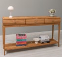 Consola eleganta cu 3 sertare cu sine si polita inferioara, stejar - Culoare_P089 - ULEIAT de la Rustic Butique OUTOPS796 - Culoare_P089 - OILED