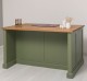 Insula de bucatarie multifunctionala, blat brad - Culoare Top_P001 - Culoare Corp_P054 - DUBLU COLOR de la Rustic Butique OUTPS792 - Culoare Top_P001 - Culoare Corp_P054 - DUBLU COLOR