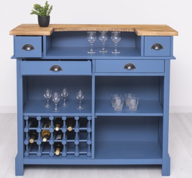 Bar cu suport pentru sticle de vin - Culoare Top_P064 - Culoare Corp_P045 - DUBLU COLOR de la Rustic Butique OUTPS671 - Culoare Top_P064 - Culoare Corp_P045 - DUBLU COLOR