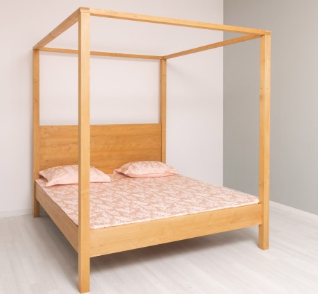 Pat baldachin-180x200 - Culoare_P002 - CERUIT de la Rustic Butique OUTPS789 - Culoare_P002 - CERUIT