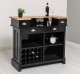 Bar cu suport pentru sticle de vin, blat stejar - Culoare Top_P061 - Culoare Corp_P150 - DUBLU COLOR de la Rustic Butique OUTPS671 - Culoare Top_P061 - Culoare Corp_P150 - DUBLU COLOR