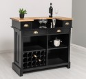 Bar cu suport pentru sticle de vin, blat stejar - Culoare Top_P061 - Culoare Corp_P150 - DUBLU COLOR de la Rustic Butique OUTPS671 - Culoare Top_P061 - Culoare Corp_P150 - DUBLU COLOR