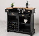 Bar cu suport pentru sticle de vin, blat stejar - Culoare Top_P061 - Culoare Corp_P150 - DUBLU COLOR de la Rustic Butique OUTPS671 - Culoare Top_P061 - Culoare Corp_P150 - DUBLU COLOR