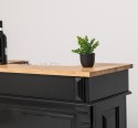Bar cu suport pentru sticle de vin, blat stejar - Culoare Top_P061 - Culoare Corp_P150 - DUBLU COLOR de la Rustic Butique OUTPS671 - Culoare Top_P061 - Culoare Corp_P150 - DUBLU COLOR