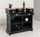 Bar cu suport pentru sticle de vin, blat stejar - Culoare Top_P061 - Culoare Corp_P150 - DUBLU COLOR de la Rustic Butique OUTPS671 - Culoare Top_P061 - Culoare Corp_P150 - DUBLU COLOR