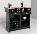 Bar cu suport pentru sticle de vin, blat stejar - Culoare Top_P061 - Culoare Corp_P150 - DUBLU COLOR de la Rustic Butique OUTPS671 - Culoare Top_P061 - Culoare Corp_P150 - DUBLU COLOR