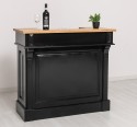 Bar cu suport pentru sticle de vin, blat stejar - Culoare Top_P061 - Culoare Corp_P150 - DUBLU COLOR de la Rustic Butique OUTPS671 - Culoare Top_P061 - Culoare Corp_P150 - DUBLU COLOR