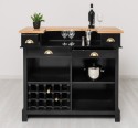 Bar cu suport pentru sticle de vin, blat stejar - Culoare Top_P061 - Culoare Corp_P150 - DUBLU COLOR de la Rustic Butique OUTPS671 - Culoare Top_P061 - Culoare Corp_P150 - DUBLU COLOR