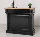 Bar cu suport pentru sticle de vin, blat stejar - Culoare Top_P061 - Culoare Corp_P150 - DUBLU COLOR de la Rustic Butique OUTPS671 - Culoare Top_P061 - Culoare Corp_P150 - DUBLU COLOR