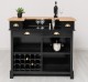 Bar cu suport pentru sticle de vin, blat stejar - Culoare Top_P061 - Culoare Corp_P150 - DUBLU COLOR de la Rustic Butique OUTPS671 - Culoare Top_P061 - Culoare Corp_P150 - DUBLU COLOR