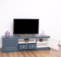 Comoda TV cu 2 sertare, 2 usi, BAS de la Rustic Butique PS107BAS - Culoare Ext._P051A / Culoare Int._P039 - DUBLU COLOR