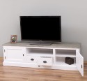 Comoda TV cu 2 sertare, 2 usi, BAS de la Rustic Butique PS107BAS - Culoare_Top_P068- Culoare Corp_P004 - DUBLU COLOR