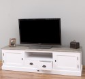 Comoda TV cu 2 sertare, 2 usi, BAS de la Rustic Butique PS107BAS - Culoare_Top_P068- Culoare Corp_P004 - DUBLU COLOR