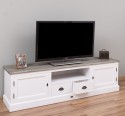 Comoda TV cu 2 sertare, 2 usi, BAS de la Rustic Butique PS107BAS - Culoare_Top_P068- Culoare Corp_P004 - DUBLU COLOR