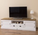 Comoda TV cu 2 sertare, 2 usi, BAS de la Rustic Butique PS107BAS - Culoare_Top_P064 - Culoare Corp_P004 - DUBLU COLOR