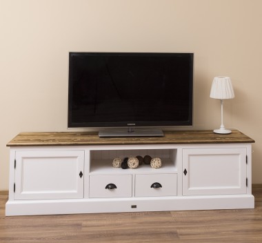 Comoda TV cu 2 sertare, 2 usi, BAS de la Rustic Butique PS107BAS - Culoare_Top_P064 - Culoare Corp_P004 - DUBLU COLOR