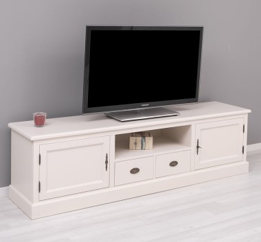 Comoda TV cu 2 sertare, 2 usi, BAS de la Rustic Butique PS107BAS - Culoare_P015 - VOPSIT