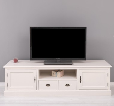 Comoda TV cu 2 sertare, 2 usi, BAS de la Rustic Butique PS107BAS - Culoare_P015 - VOPSIT