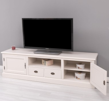 Comoda TV cu 2 sertare, 2 usi, BAS de la Rustic Butique PS107BAS - Culoare_P015 - VOPSIT