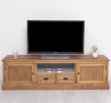 Comoda TV cu 2 sertare, 2 usi, BAS de la Rustic Butique PS107BAS - Culoare Ext._P001 / Culoare Int._P010 - DUBLU COLOR