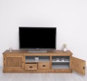 Comoda TV cu 2 sertare, 2 usi, BAS de la Rustic Butique PS107BAS - Culoare Ext._P001 / Culoare Int._P010 - DUBLU COLOR