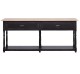 Consola cu 2 sertare, blat stejar de la Rustic Butique PS29 - TopOak - Culoare Top_P061 - Culoare Corp_P003A - DUBLU COLOR