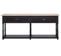 Consola cu 2 sertare, blat stejar de la Rustic Butique PS29 - TopOak - Culoare Top_P061 - Culoare Corp_P003A - DUBLU COLOR
