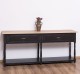 Consola cu 2 sertare, blat stejar de la Rustic Butique PS29 - TopOak - Culoare Top_P061 - Culoare Corp_P003A - DUBLU COLOR
