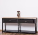 Consola cu 2 sertare, blat stejar de la Rustic Butique PS29 - TopOak - Culoare Top_P061 - Culoare Corp_P003A - DUBLU COLOR