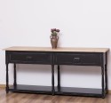 Consola cu 2 sertare, blat stejar de la Rustic Butique PS29 - TopOak - Culoare Top_P061 - Culoare Corp_P003A - DUBLU COLOR