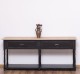 Consola cu 2 sertare, blat stejar de la Rustic Butique PS29 - TopOak - Culoare Top_P061 - Culoare Corp_P003A - DUBLU COLOR