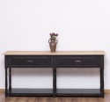 Consola cu 2 sertare, blat stejar de la Rustic Butique PS29 - TopOak - Culoare Top_P061 - Culoare Corp_P003A - DUBLU COLOR