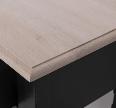 Consola cu 2 sertare, blat stejar de la Rustic Butique PS29 - TopOak - Culoare Top_P063 - Culoare Corp_P003 - DUBLU COLOR