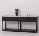 Consola cu 2 sertare, blat stejar de la Rustic Butique PS29 - TopOak - Culoare Top_P063 - Culoare Corp_P003 - DUBLU COLOR