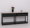 Consola cu 2 sertare, blat stejar de la Rustic Butique PS29 - TopOak - Culoare Top_P063 - Culoare Corp_P003 - DUBLU COLOR