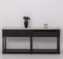 Consola cu 2 sertare, blat stejar de la Rustic Butique PS29 - TopOak - Culoare Top_P063 - Culoare Corp_P003 - DUBLU COLOR