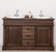 Dulap baie stejar cu 2 lavoare - lavoare incluse in pret - din stejar - Culoare_P111 - LACUIT de la Rustic Butique OUTOPS4001 - Culoare_P111 - LACUIT