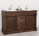 Dulap baie stejar cu 2 lavoare - lavoare incluse in pret - din stejar - Culoare_P111 - LACUIT de la Rustic Butique OUTOPS4001 - Culoare_P111 - LACUIT