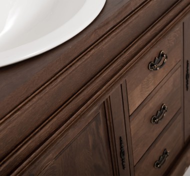 Dulap baie stejar cu 2 lavoare - lavoare incluse in pret - din stejar - Culoare_P111 - LACUIT de la Rustic Butique OUTOPS4001 - Culoare_P111 - LACUIT