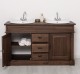 Dulap baie stejar cu 2 lavoare - lavoare incluse in pret - din stejar - Culoare_P111 - LACUIT de la Rustic Butique OUTOPS4001 - Culoare_P111 - LACUIT