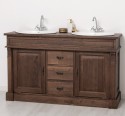 Dulap baie stejar cu 2 lavoare - lavoare incluse in pret - din stejar - Culoare_P111 - LACUIT de la Rustic Butique OUTOPS4001 - Culoare_P111 - LACUIT